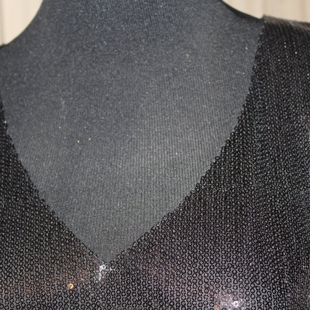 DRESS BB Dakota by Steve Madden Little Black Sequin Cocktail Size Small NWT's - Picture 6 of 15